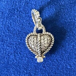 Judith Ripka Sterling Silver CZ Heart Charm ❣️